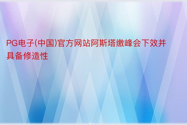 PG电子(中国)官方网站阿斯塔缴峰会下效并具备修造性