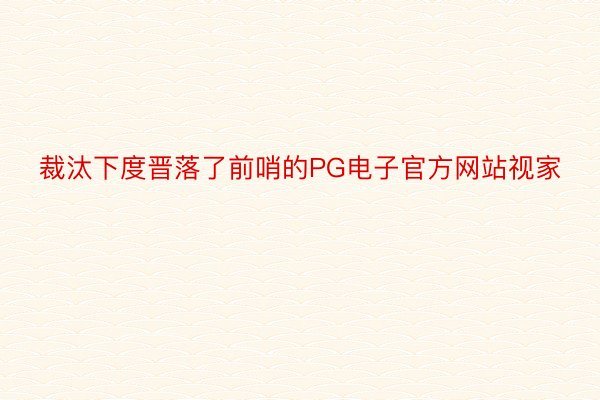 裁汰下度晋落了前哨的PG电子官方网站视家